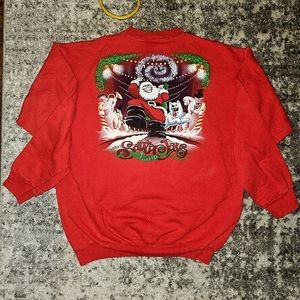 Vintage Unisex Red Eskimo Joe's Christmas Holiday Graphic Crewneck Sweatshirt